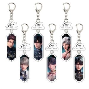 Bandai | For Anime Love DeepSpace Valko Acrylic Keychain Xavier Zayne Rafayel Sylus Colorful Acrylic Key Ring Backpack Decorative Pendant