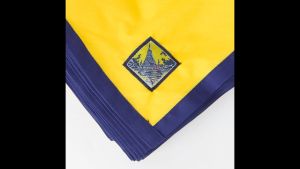 ผ้าพันคอลูกเสือสำหรับคุณครู เขตกรุงเทพฯ และปริมณฑล สีประจำจังหวัด มาตรฐานลูกเสือไทย ราคาหลักสิบ