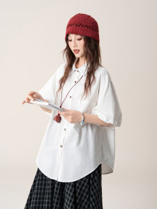 SHANGWEILUO | Áo Blouse Dễ Thương Phong Cách Casual Mỏng Đẹp