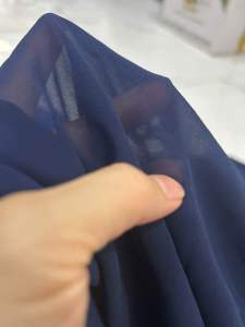 Vải voan xanh đen mỏng nhẹ bay mềm rũ (khổ 1m5)may đầm váyáo kiểu sơ mi thời trang