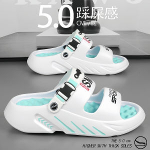 Mens Summer Outdoor Wear Driving Thick Bottom Beach Sandals Anti-Slip Casual Slip-On Shoes EVA Upgraded Version Comfortable