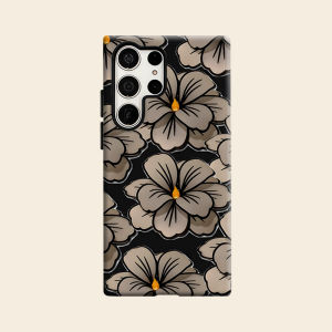 White Hibiscus Flower Luxury Fashion Full Lens Protective Case for Samsung Galaxy S26 S25 S24 A56 A36 Plus Ultra