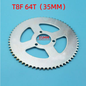 T8F 64T 29MM Rear Chain Sprocket Silver 35mm 64 Teeth for 47cc 49cc Mini Off-Road Motorcycle Motard Bike (Two Sizes)