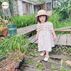 VÁY BÉ GÁI BABYDOLL HOA NHÍ NƠ NGỰC - MT2148