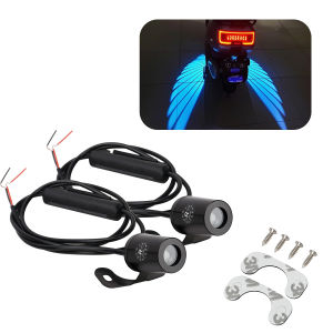 KEVANLY | 1Pair Motorcycle Angel Wings LED Projection Light Underglow Light Projector Decorative Atmosphere Light Signal Lamp