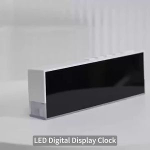 LED Digital Alarm Clock Temperature Week 2 Alarms Ambient Light Brightness Adjustment Bedside Electronic Table Clock USB Powered