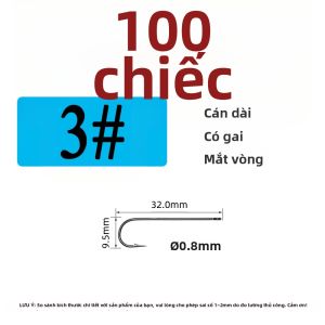100 CÁI Móc Câu Cá Aberdeen Long Shank 16 # Thép Carbon Cao Cấp Có Gai 3/0 Dùng Cho Cần Câu Sabiki Mồi Câu Jig Mồi Câu Streamer Câu Ruồi Nước Mặn Và Nước Ngọt