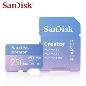 SanDisk Creator MicroSD Card 128GB 256GB 512GB 1TB 2TB V30 A2 U3 Original Memory Card for DJI Drones Action Camera Switch Game Flash TF Card
