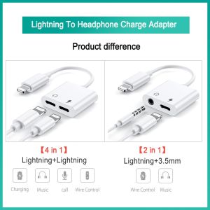 🎁 Original Product + FREE Shipping 🎁 ️4 in1 ios To 3.5 mm Audio Adapter Charging Earphone Cable for Phone Jack Headset for 2in1 ios 3.5mm Headphone