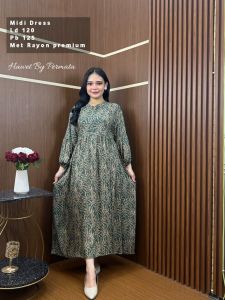 Midi dress rayon salur//Homey dress//Midi dress rayon premium
