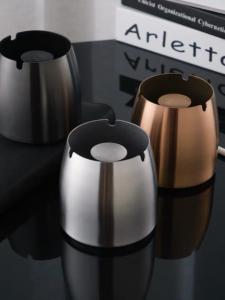 FANZHI | Stainless Steel Ashtray With Lid Prevent Fly Ash Fall-Proof
