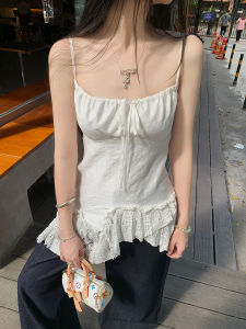 French Sweet And Spicy Design Uneven Strap Short Skirt Butterfly Knot Splicing Mini Skirt for Plump Women Summer New Style