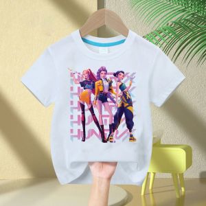 Bandai | Kpop Demon Hunters 2026 Hot Movie Kids T‑Shirt Soft Cotton Toddler Boys Girls Tops Fashion Casual Children Clothing Fan Gifts