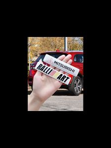 【Local Warehouse】RALLIART Sports Racing Decals Sticker Car Auto Body Front Windshield Garland For ASX Mirage L200 Lancer Montero Sport RVR Car Aluminum Sticker Decal Auto Sports Ralliart for Mitsubishi Car Accessories