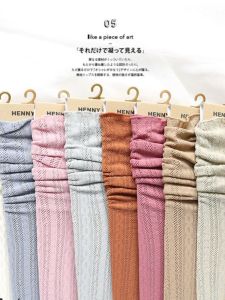 Elastic Lace Hollow Breathable Womens Mid-Calf Socks Twisted Pattern Floral Edge Soft Nylon Material All Season Wear