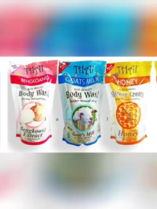 THAI Sabun Pouch refill susu kambing Pemutih pencerah tubuh kulit Goats Milk cair mandi Goatsmilk Bengkoang Honey Madu Goat Body Wash