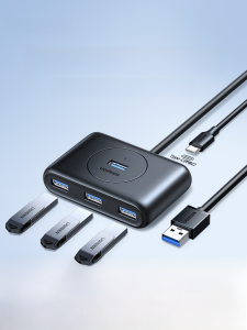 USB 3.0 Extender Dock Type-C Plug Multi-port Extension Line Green Union CR113 Converter Adapter External Storage Device