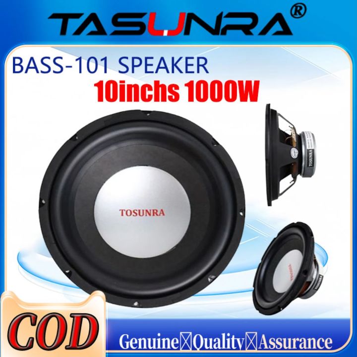 TOSUNRA Speaker 10 Inchs Subwoofer 1000 Watts Super Bass