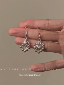 New Chinese Style Peace Lock Earrings 2025 New Trend High-End Tassel Dangle Earrings Womens Fashion Jewelry Hoops