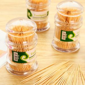 Lọ Tăm Tre Nhựa Trong Suốt Sang Trọng Tăm Tre Xỉa Răng
