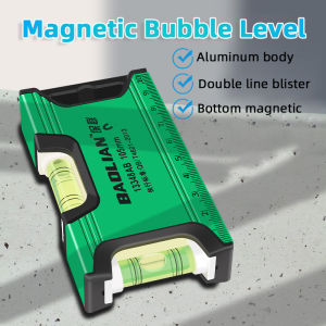 100-200MM Mini Bubble Levels Magnetic Pocket Level Gradienter Bubble Level High Precision Aluminum Construction Leveling Tool