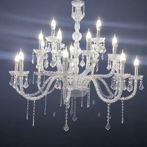 Lampu Chandelier Gantung Lilin Cabang / Lampu gantung Cabang 6 Akrilik(TERMASUK BOHLAM)