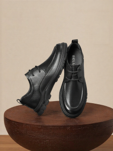 Belle | Perforated Breathable Thick Sole Genuine Leather Casual Shoes
