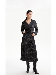 Elegant High Waist Printed Skirt Vero Moda Womens Fashion Autumn Winter Clearance Sale Stylish Long Skirt Polyester Fiber