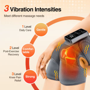 Electric Knee Protection Massager 5 Heating Levels Warm Compress Elbow Massage Support Brace Joint Thermal Support for Pain Relief Arthritis Muscle Relaxation