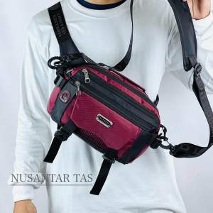 POLO AMSTAR Tas Selempang Pria Wanita WaistBag Tas Pinggang Multifungsi