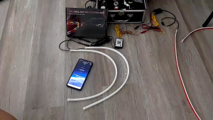 2PCS RGB Car LED Daytime Running Lights APP Remote Control Flexible Auto Headlight Strips