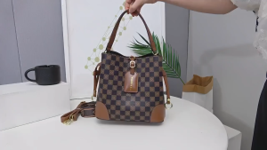 Elegant printed leather shoulder bag vintage Sling Bag Bucket bag