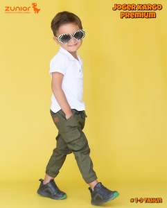 Celana anak jogger kargo zunior