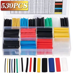 530pcs/set Thermoresistant Tube Heat Shrink Wrapping Kit / Assorted Wire Cable Insulation Sleeving Covers / Heat Shrink Tube Set