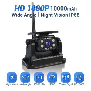 Wireless WiFi Solar Power Magnetic Reverse Backup Camera Mobile Phone iPhone Android With Built-In Battery for Truck Camper