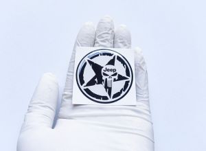 Emblem stiker skull Jeep logo punisher/stiker timbul lentur 3D