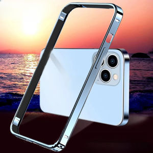 Luxury Metal Aluminum Alloy Frame TPU Phone Case For iPhone 16 15 Pro Plus Max Shockproof Phone Frame Edge Bumper Protector
