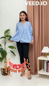 Atasan Kancing Lengan Panjang: Blouse Damola