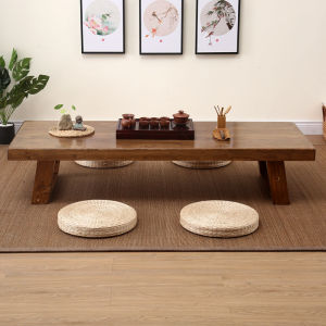 Japanese Style Small Tea Table Low Wooden Floor Table Window Seat Tatami Table Living Room Bedroom Multi-Functional Furniture