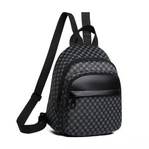 Elegant Multi-Color Patterned Mini Backpack Adjustable-Strap Lightweight for Daily Outings Casual Stylish Functional Bag