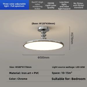 LANGSHANGZHAOMING | Sleek Chrome Color Rotatable Fisheye Shaped Pendant Light for Dining Room