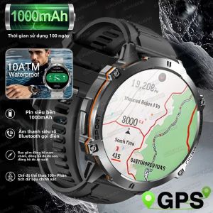 Đồng Hồ Thông Minh GPS T-Rex3 Dành Cho Nam Chống Nước 10ATM Kiểu Dáng Quân Sự Pin 1000mAh Hỗ Trợ Gọi Bluetooth Theo Dõi Thể Dục Khi Bơi Màn Hình AMOLED 1.73 Inch