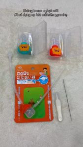 Dụng cụ hút nước mũi bằng Silicon mềm cho bé sơ sinh họa tiết hình thú siêu cưng