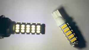 2Pcs Warm White T10 68LED 1206 68 SMD LED Car 68smd 3020 W5W 194 927 168 Side Wedge Lamp Marker Bulb License plate lights DC12V