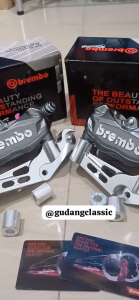 Kaliper Brembo M3  100 Pitch Set Breket Ninja R RR SS MP Tiger Caliper Monoblok 4 Piston Import
