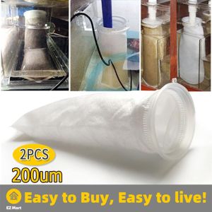 【Fast Shipping】 Aquarium Filter Socks Bags Fish Tank Felt Filter Bags for Aquarium Reef Tank Micron Bag 4Inch Ring By 14Inch Long 200 Micron Aquarium-Filter-Sock-White