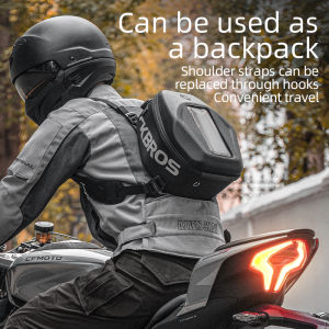 【Arrive In 3 Days】ROCKBROS Motorcycle Tank Bag Multifunctional 7L Hard Shell Motorcycle Rear Seat Bag Touch Screen Portable Motor Backpack with Waterproof Rain Cover