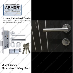 St Guchi / Armor mortise lever handle door lock SGLH-101 ALH-6001 Stainless Steel SUS304 SIRIM Approved