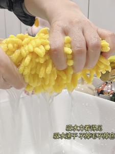 Water Absorbent Hanging Kitchen Towel Non-Shedding Bathroom Towel High Aesthetic Value Cute Handkerchief for Home Use