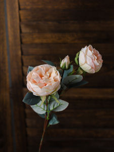 High-Quality Vintage Oil Painting Color Rose Artificial Flowers European Style Tea Rose Silk Flowers Table Centerpieces Living Room Decor